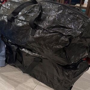 Set of 7 Large Black Travel Bag storage bag moving bags travel bags